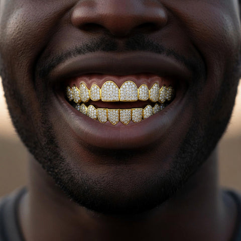 10K Gold Diamond Grillz