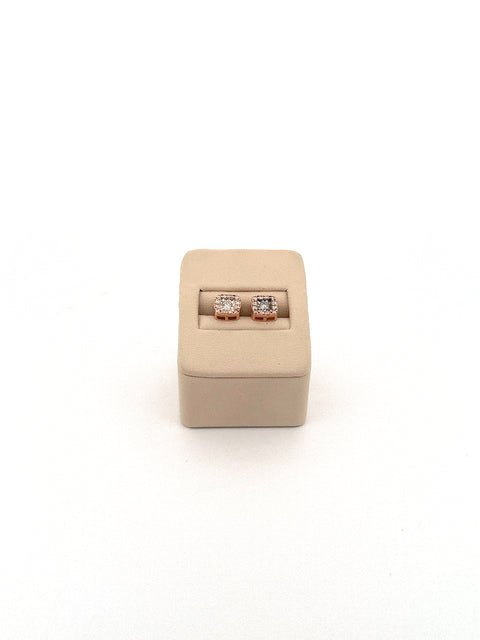 10K Rose Gold Diamond Earring