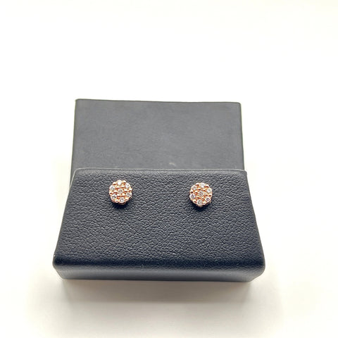 DIAMOND ROSE FLOWER EARRINGS