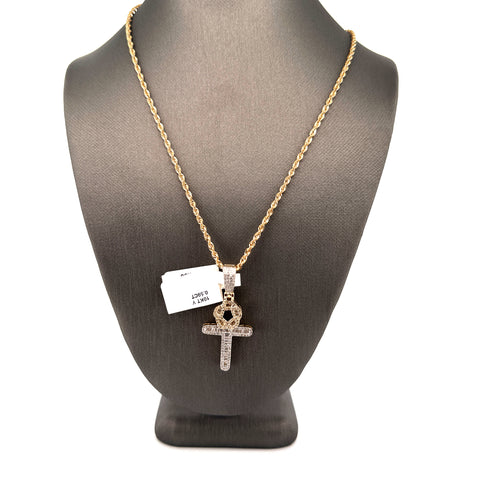 10K Diamond Ankh (FREE CHAIN)