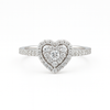 10K Heart Diamond Ring