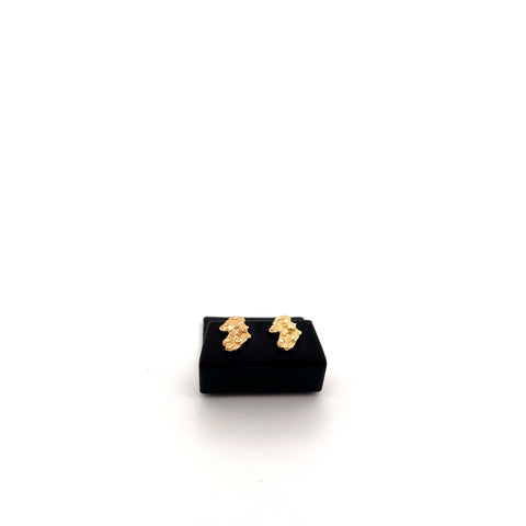 10K Gold Nugget Earrings