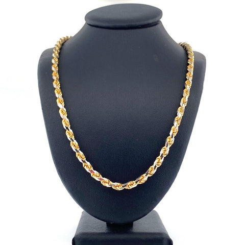 10K Gold Solid Rope Chain Diamond Cut