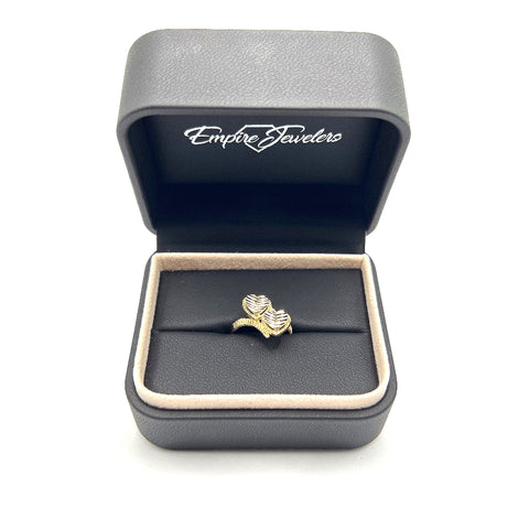 DOUBLE HEART GOLD RING