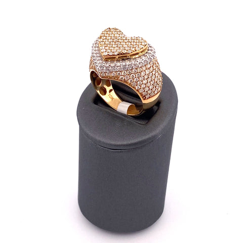 10K Heart Diamond Ring