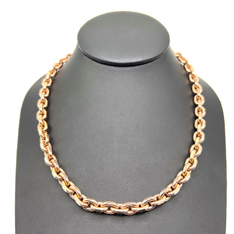 10KT ROSE GOLD CHAIN LINK NECKLACE