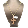 14KT Gold Diamond Cross With Free Rope Chain