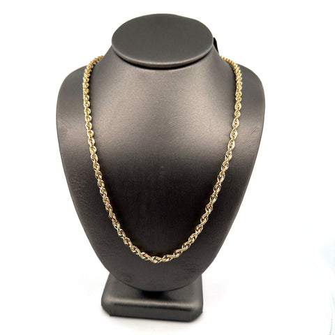 10K Gold Rope Chain 2.5MM 20inch