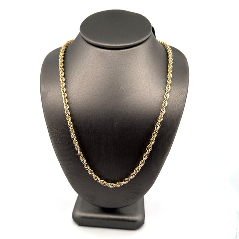 10K Gold Rope Chain 2.5MM 24inch
