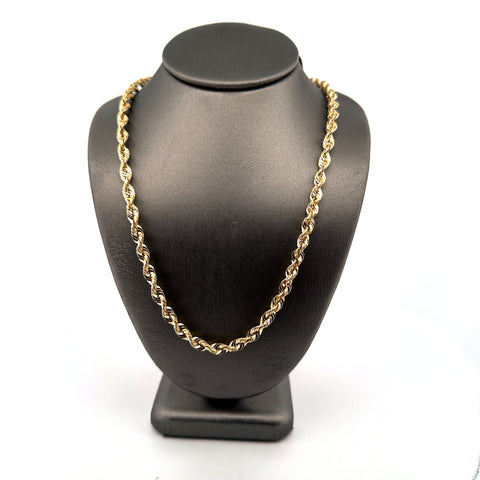 3 MM 10K Gold Rope Chain 20inch