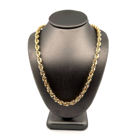 10K 6MM ROPE CHAIN 20inches