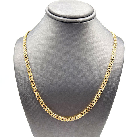 10KT DIAMOND CUBAN NECKLACE