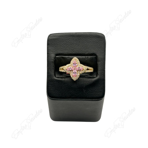 10KT DIAMOND CLOVER RING