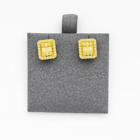 10K Yellow Gold Diamond Earrings
