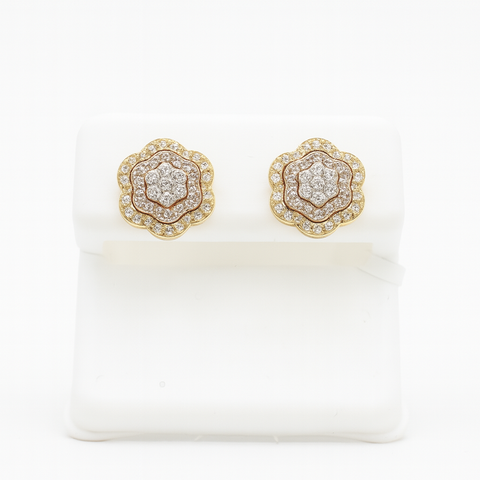 10K Yellow Gold Diamond Earrings