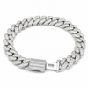 925 Custom hybrid set natural diamond cuban bracelet