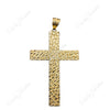 Nugget cut cross pendant