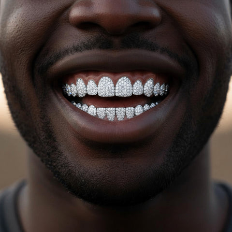10K Gold Diamond Grillz